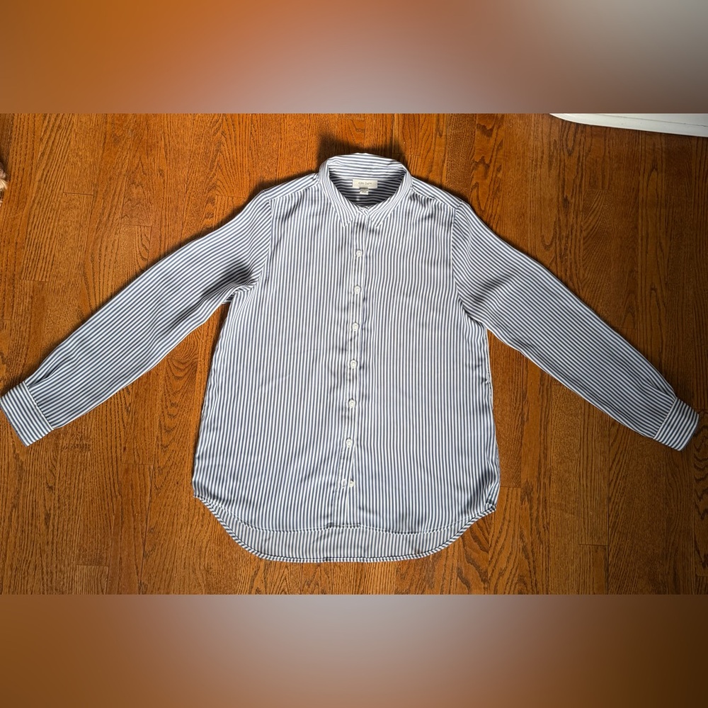 Elegant Striped Women's Button Down Shirt
